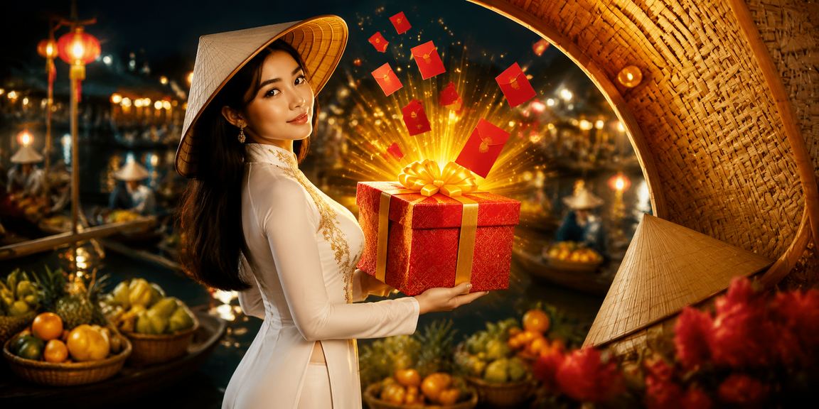 Voucher khuyến mãi được trao tại miền Tây sông nước